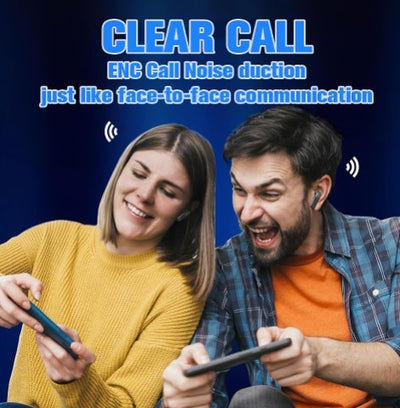 Auriculares inalámbricos gamer Bluetooth 5.0 con estuche LED