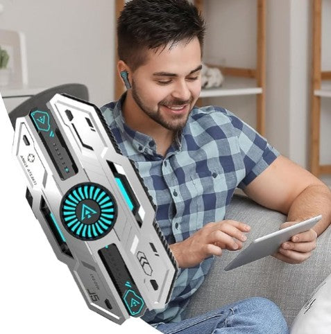 Auriculares inalámbricos gamer Bluetooth 5.0 con estuche LED